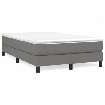 Boxspringbett mit Matratze Dunkelgrau 120x200 cm Stoff