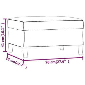 Fußhocker Dunkelgrau 70x55x41 cm Samt