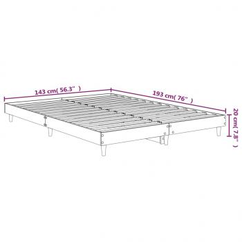 Bettgestell Weiß 140x190 cm Holzwerkstoff