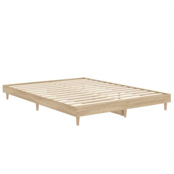 Bettgestell Sonoma-Eiche 140x190 cm Holzwerkstoff