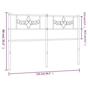 Kopfteil Metall Schwarz 120 cm