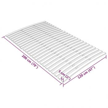 Lattenrost mit 24 Latten 120x200 cm