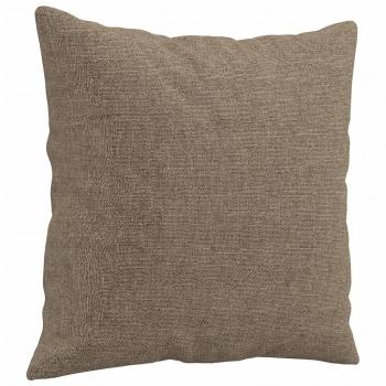 Zierkissen 2 Stk. Taupe 40x40 cm Stoff