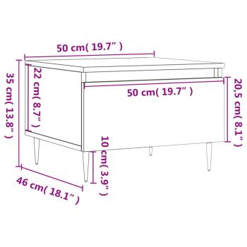 Couchtische 2 Stk. Braun Eichen-Optik 50x46x35 cm Holzwerkstoff