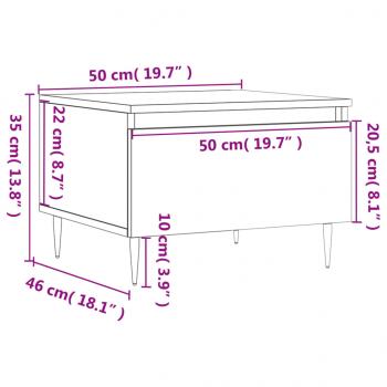 Couchtische 2 Stk. Betongrau 50x46x35 cm Holzwerkstoff