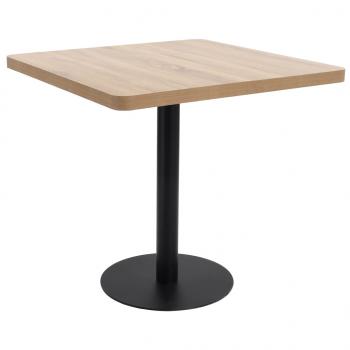 ARDEBO.de - Bistrotisch Hellbraun 80x80 cm MDF