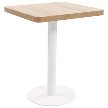 ARDEBO.de - Bistrotisch Hellbraun 60x60 cm MDF