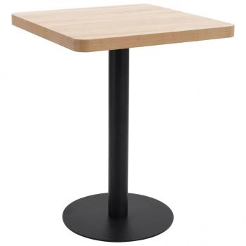 ARDEBO.de - Bistrotisch Hellbraun 60x60 cm MDF