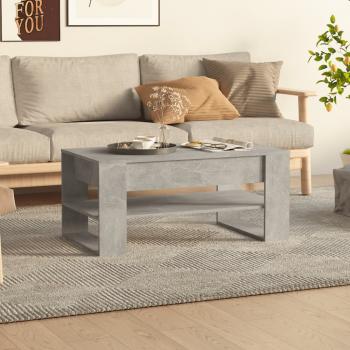 ARDEBO.de - Couchtisch Betongrau 102x55x45 cm Holzwerkstoff