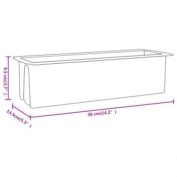 Pflanzkasten für Europaletten 12 Stk. Grau 36x13,5x9,5 cm PP