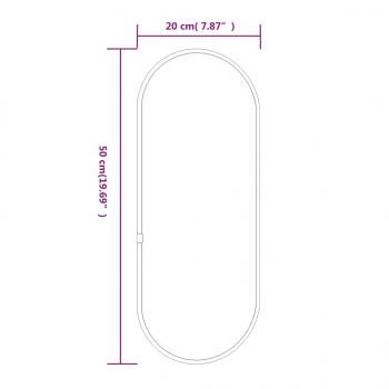 Wandspiegel Silbern 50x20 cm Oval