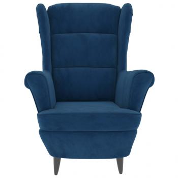 Sessel Blau Samt