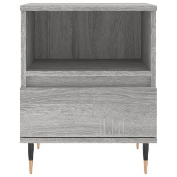 Nachttische 2 Stk. Grau Sonoma 40x35x50 cm Holzwerkstoff