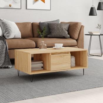 ARDEBO.de - Couchtisch Sonoma-Eiche 90x50x36,5 cm Holzwerkstoff