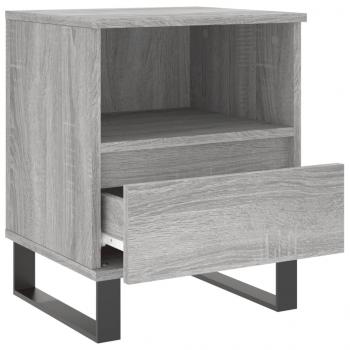 Nachttische 2 Stk. Grau Sonoma 40x35x50 cm Holzwerkstoff