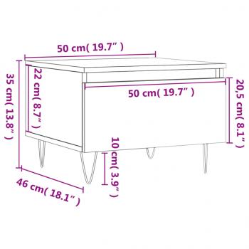 Couchtisch Braun Eichen-Optik 50x46x35 cm Holzwerkstoff