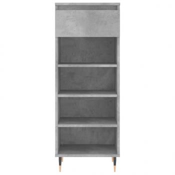 Schuhschrank Betongrau 40x36x105 cm Holzwerkstoff