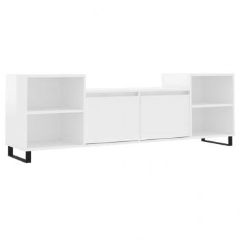 TV-Schrank Hochglanz-Weiß 160x35x55 cm Holzwerkstoff