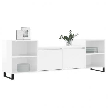 TV-Schrank Hochglanz-Weiß 160x35x55 cm Holzwerkstoff