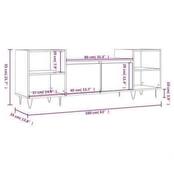 TV-Schrank Räuchereiche 160x35x55 cm Holzwerkstoff