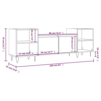 TV-Schrank Grau Sonoma 160x35x55 cm Holzwerkstoff