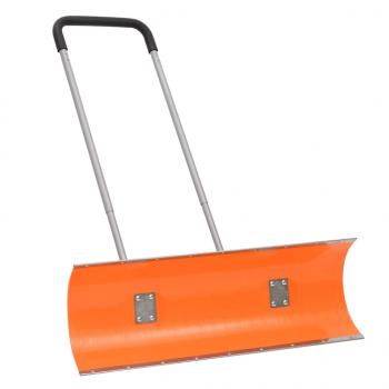 ARDEBO.de - Schneeschieber mit Teleskopgriff Orange 96 cm Stahl