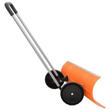 Schneeschieber mit Teleskopgriff Orange 96 cm Stahl