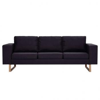 3-Sitzer-Sofa Stoff Schwarz