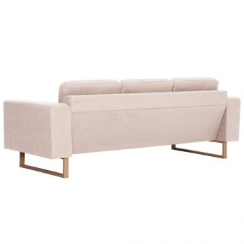 3-Sitzer-Sofa Stoff Cremeweiß