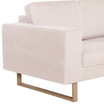 3-Sitzer-Sofa Stoff Cremeweiß