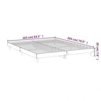 Bettgestell Sonoma-Eiche 160x200 cm Holzwerkstoff