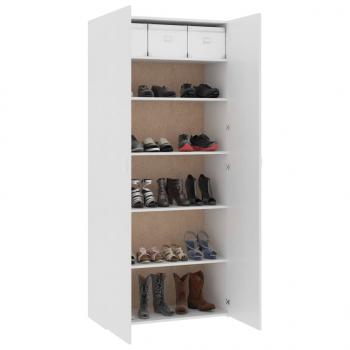 Schuhschrank Weiß 80x35,5x180 cm Holzwerkstoff