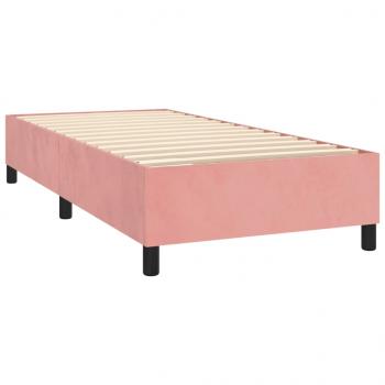 Boxspringbett mit Matratze Rosa 80x200 cm Samt