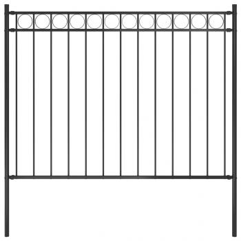 ARDEBO.de - Gartenzaun Stahl 1,7x1,2 m Schwarz