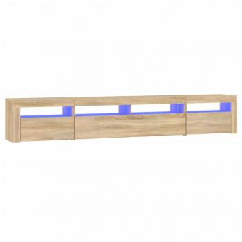 TV-Schrank mit LED-Leuchten Sonoma-Eiche 240x35x40 cm