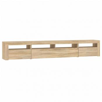 TV-Schrank mit LED-Leuchten Sonoma-Eiche 240x35x40 cm