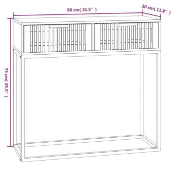 Konsolentisch Schwarz 80x30x75 cm Holzwerkstoff und Eisen