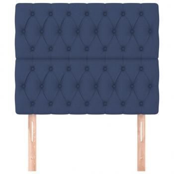 Kopfteile 2 Stk. Blau 90x7x78/88 cm Stoff