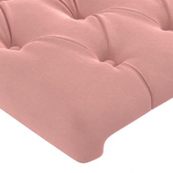 Kopfteile 4 Stk. Rosa 72x7x78/88 cm Samt