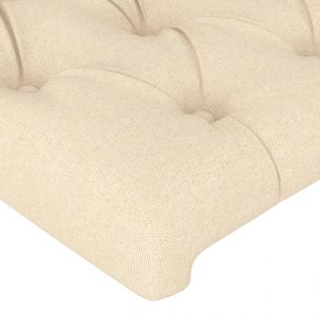 Kopfteil mit Ohren Creme 203x23x78/88 cm Stoff