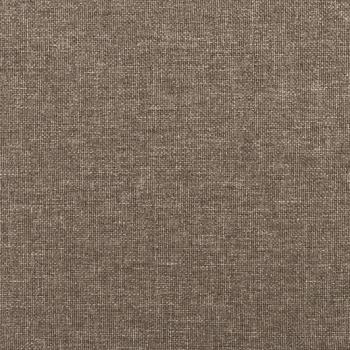 Bettgestell mit Kopfteil Taupe 180x200 cm Stoff