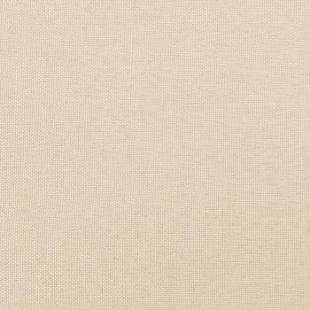 Bettgestell mit Kopfteil Creme 200x200 cm Stoff