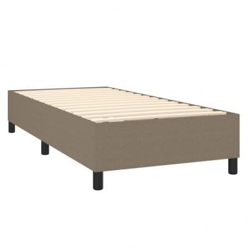 Boxspringbett mit Matratze & LED Taupe 90x200 cm Stoff