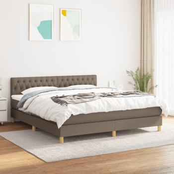 ARDEBO.de - Boxspringbett mit Matratze Taupe 180x200 cm Stoff