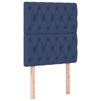 Kopfteile 2 Stk. Blau 80x7x78/88 cm Stoff