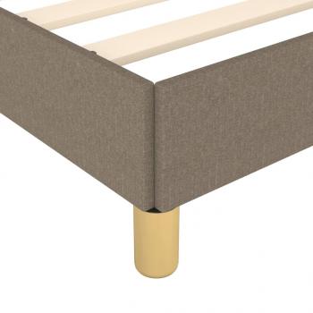 Bettgestell mit Kopfteil Taupe 80x200 cm Stoff