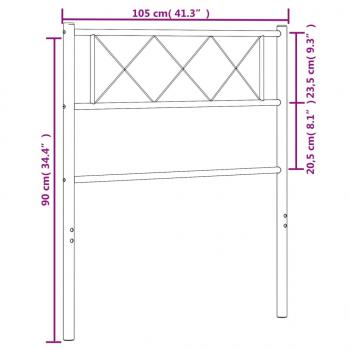 Kopfteil Metall Weiß 100 cm