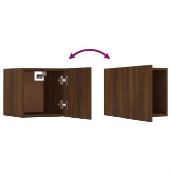 TV-Wandschrank-Set Braun Eichen-Optik Holzwerkstoff