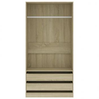 Kleiderschrank Sonoma-Eiche 100x50x200 cm Holzwerkstoff