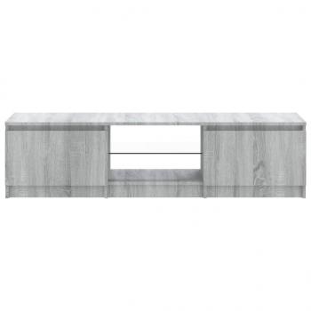 TV-Schrank mit LED-Leuchten Grau Sonoma 140x40x35,5 cm